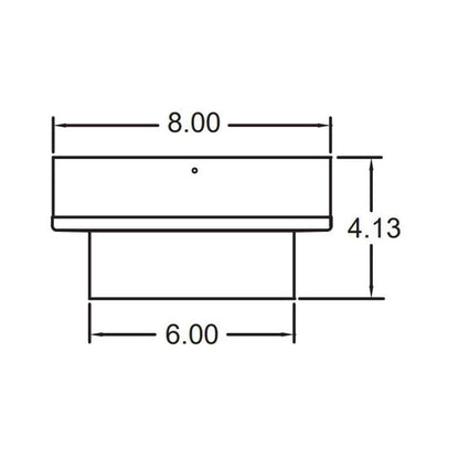 Metal-Fab 6" to 8" Black Double Wall Increaser