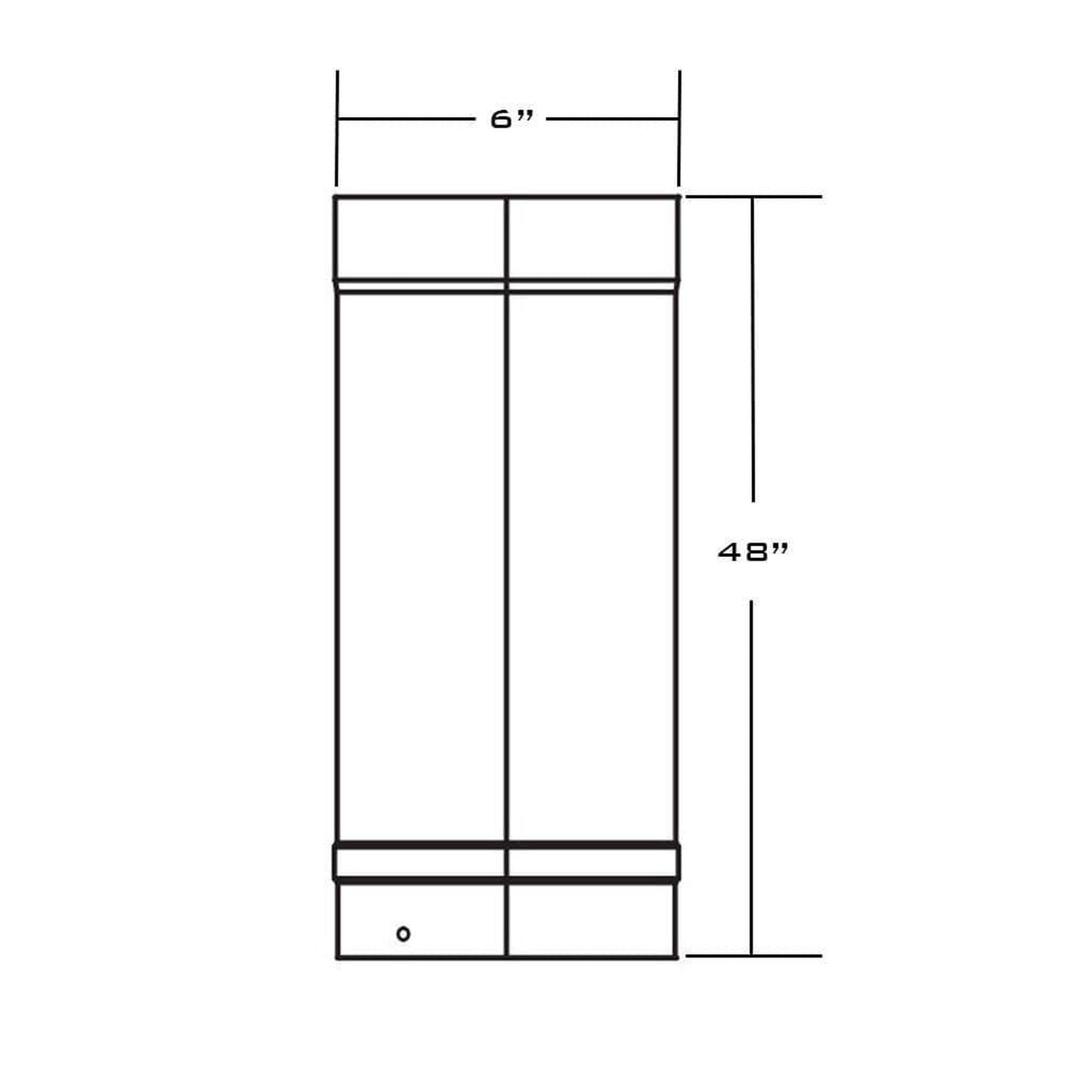Metal-Fab 6" x 48" Black Single Wall Stove Pipe