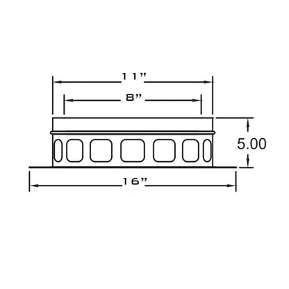 Metal-Fab 8" Diameter Air-Cooled Temp Guard Anchor Plate