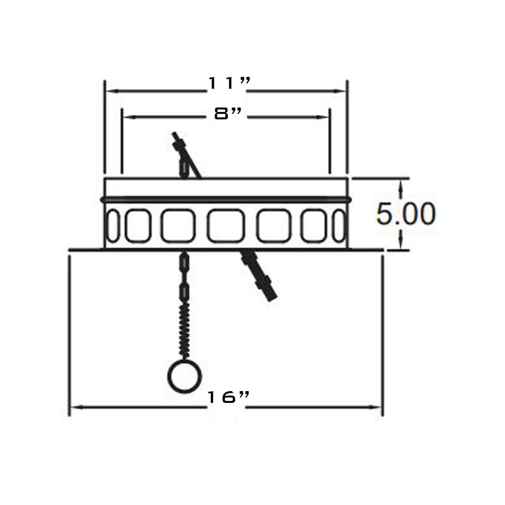 Metal-Fab 8" Diameter Air-Cooled Temp Guard Anchor Plate with Damper