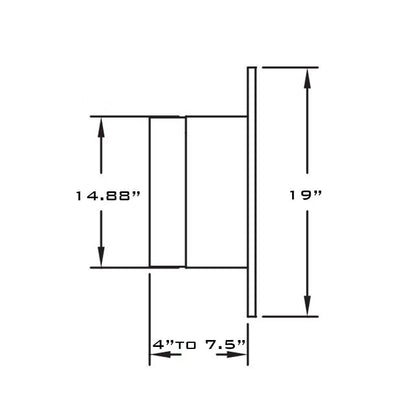 Metal-Fab 8" Diameter TG Wall Pass Thru Kit
