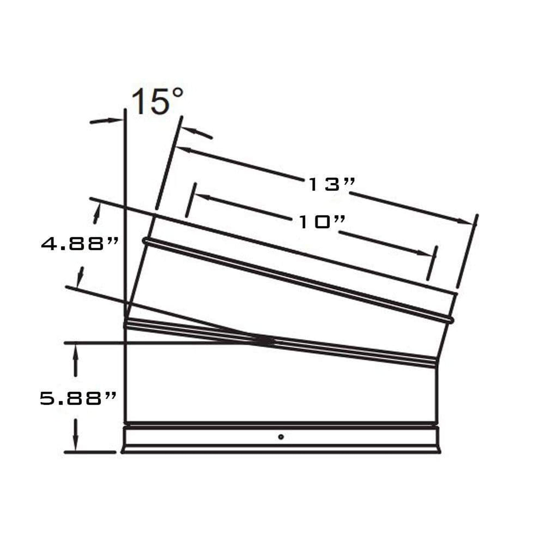 Metal-Fab Air-Cooled Temp/Guard 10" x 15 Degree Aluminized Elbow