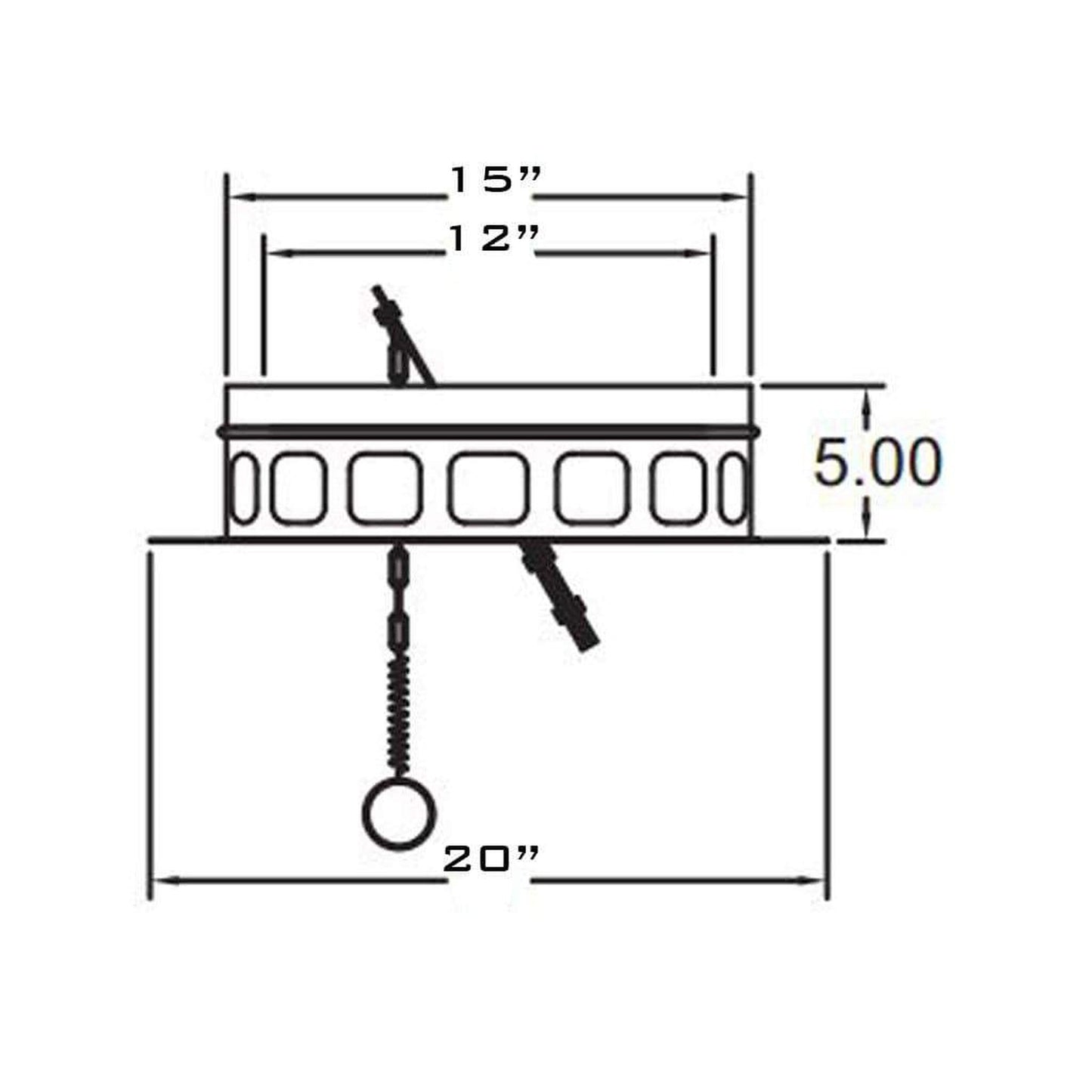 Metal-Fab Air-Cooled Temp/Guard 12" Diameter Anchor Plate With Damper