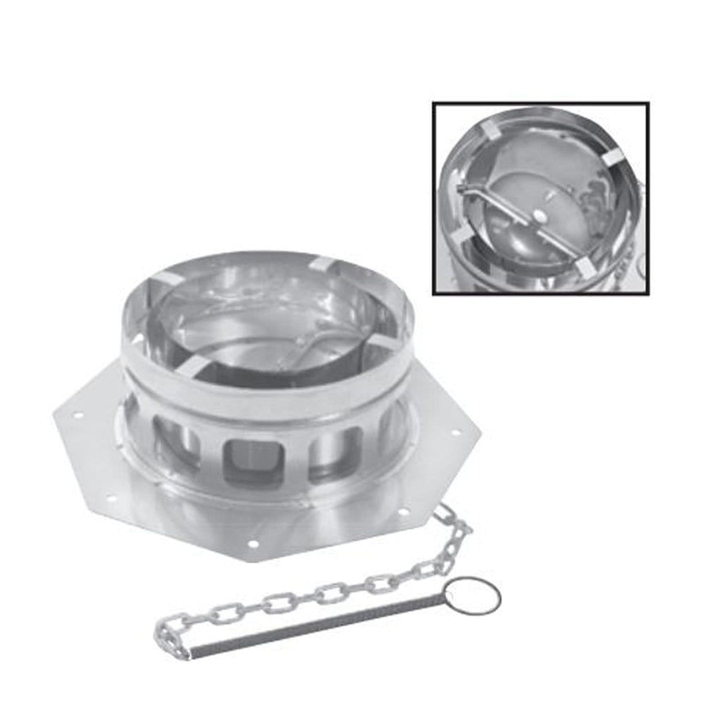 Metal-Fab Air-Cooled Temp/Guard 12" Diameter Anchor Plate With Damper