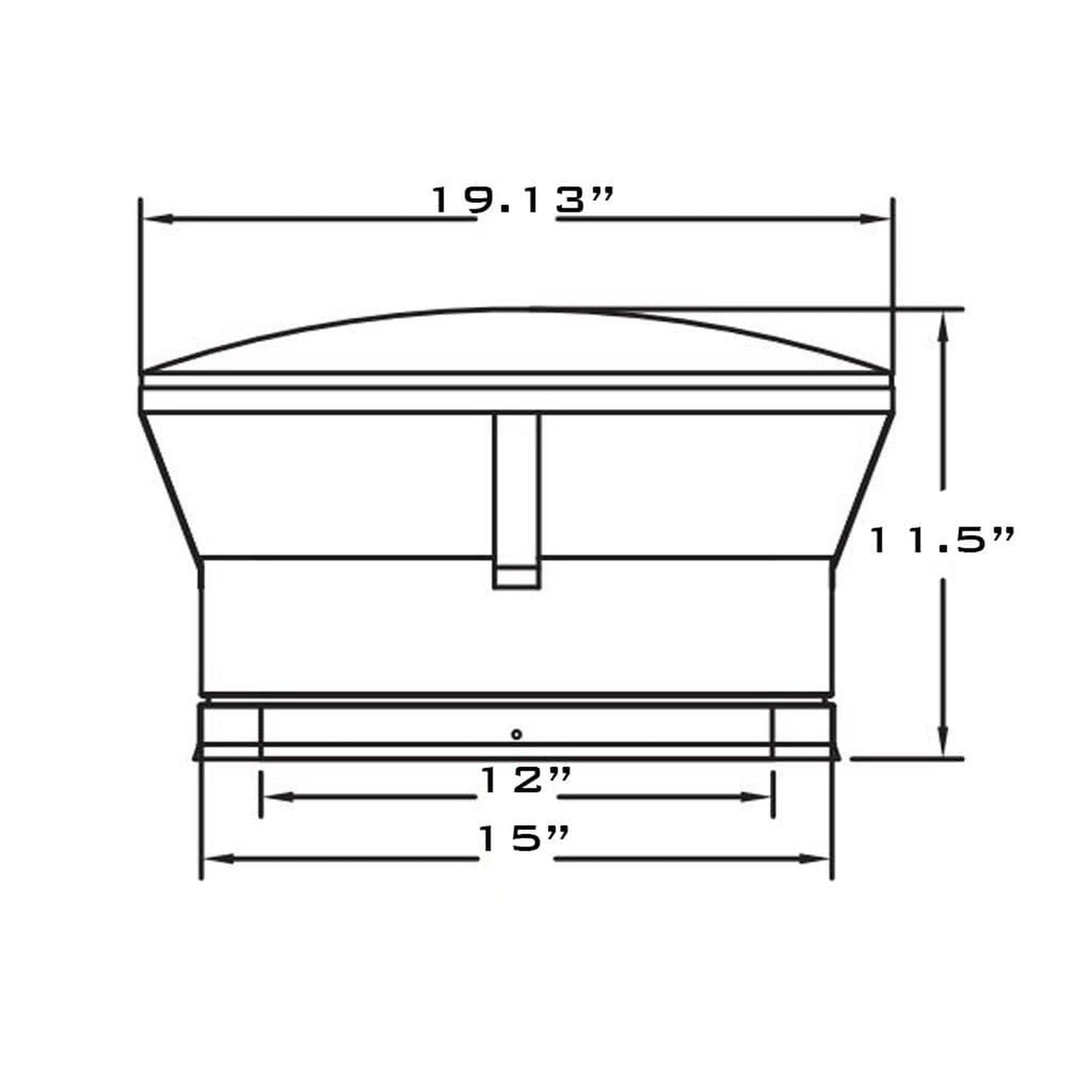 Metal-Fab Air-Cooled Temp/Guard 12" Stainless Rain Cap