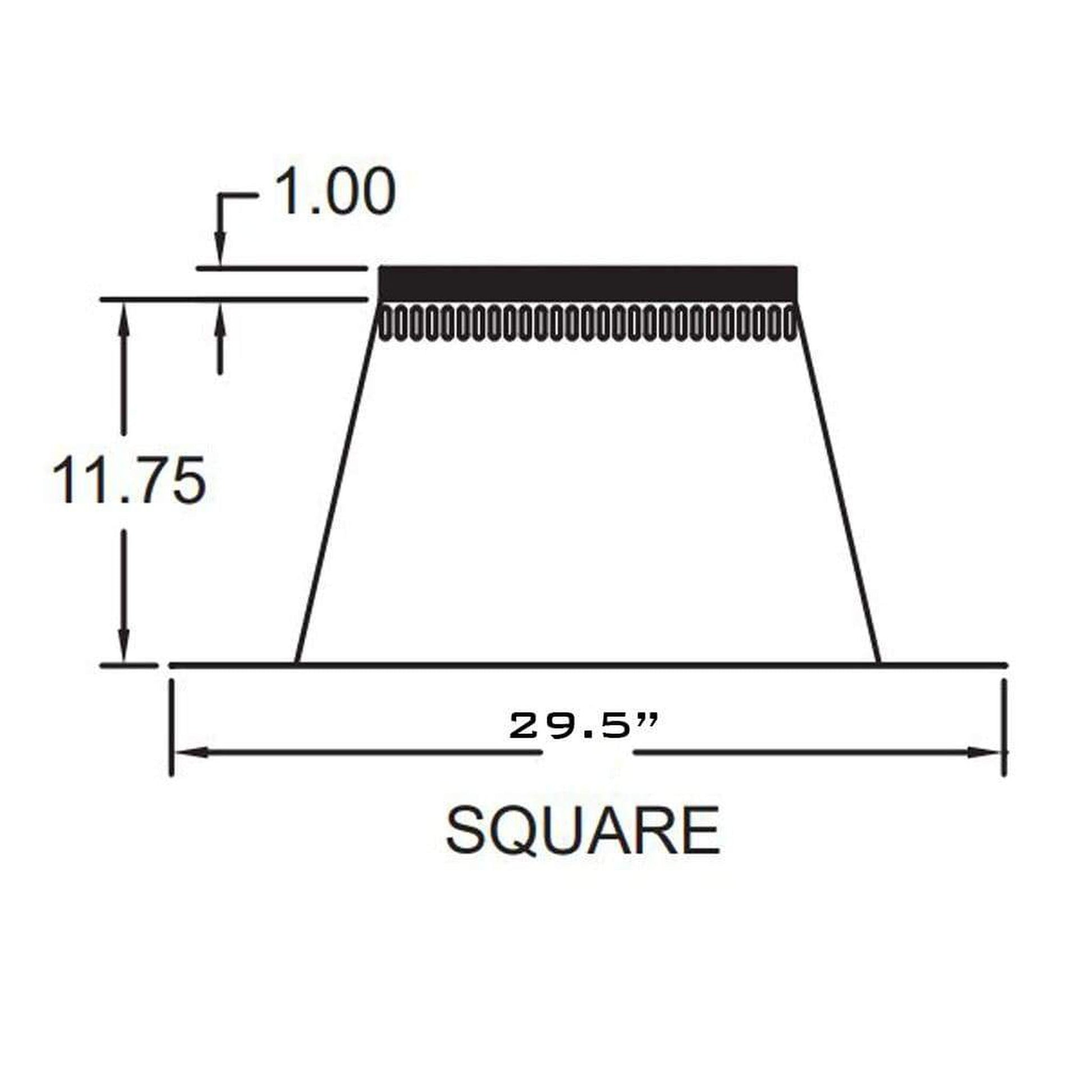 Metal-Fab Air-Cooled Temp/Guard 12" Tall Cone Flashing Flat to 2/12