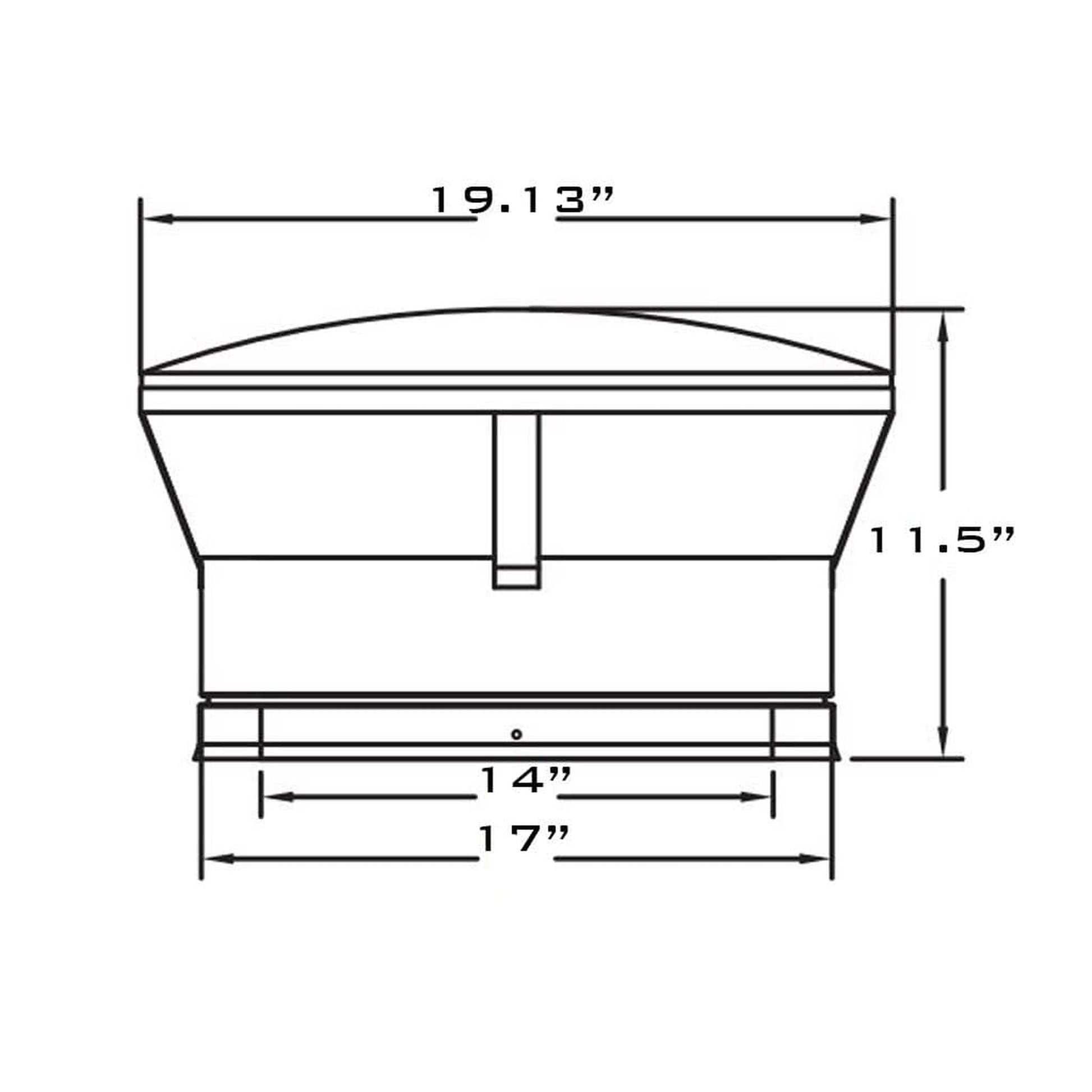 Metal-Fab Air-Cooled Temp/Guard 14" Stainless Rain Cap