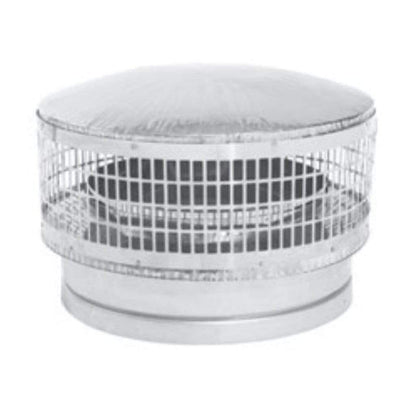 Metal-Fab Air-Cooled Temp/Guard 14" Stainless Steel & Galvanized Chimney Cap