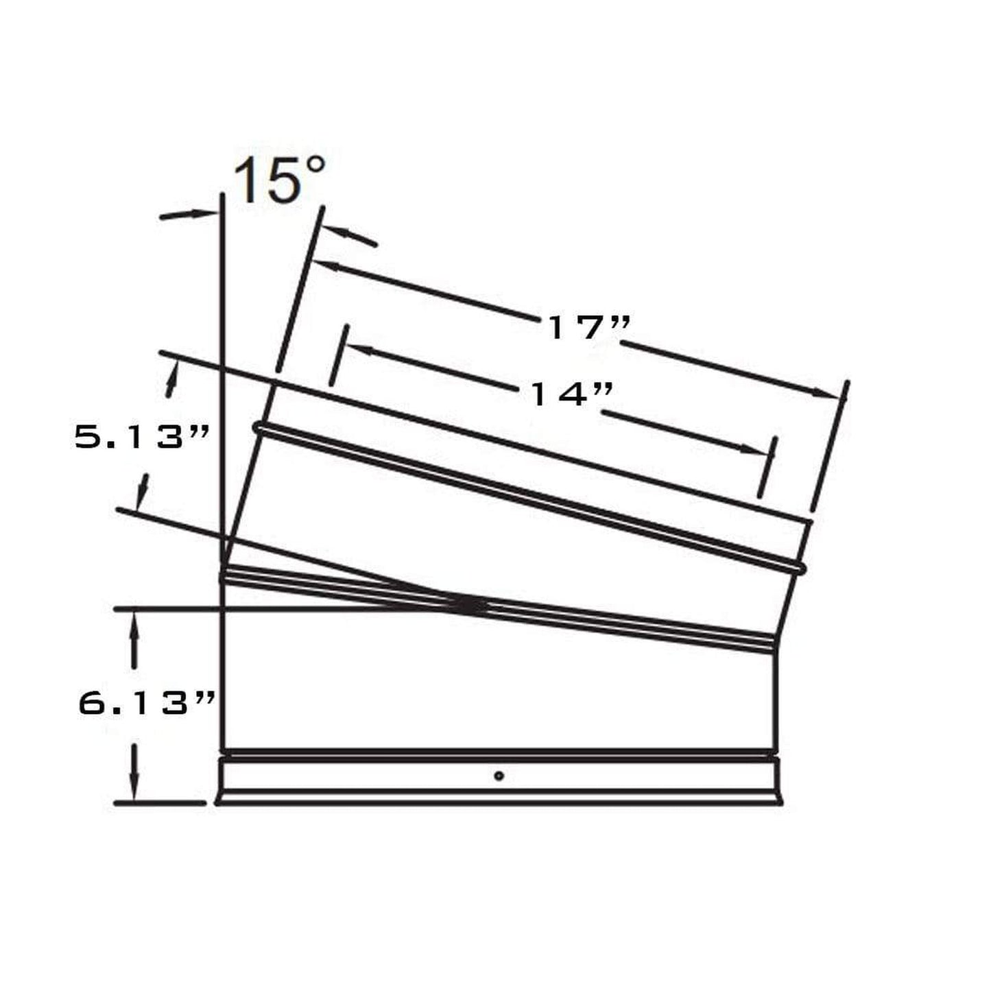 Metal-Fab Air-Cooled Temp/Guard 14" x 15 Aluminized Elbow