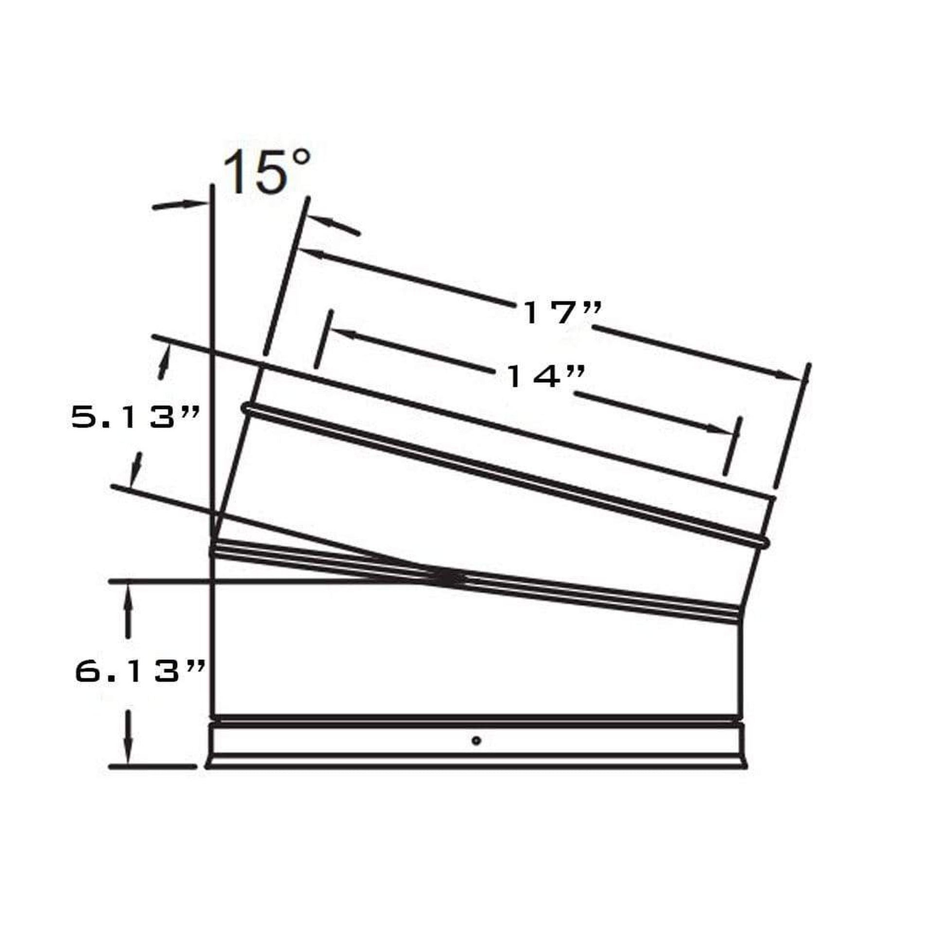 Metal-Fab Air-Cooled Temp/Guard 14" x 15 Aluminized Elbow