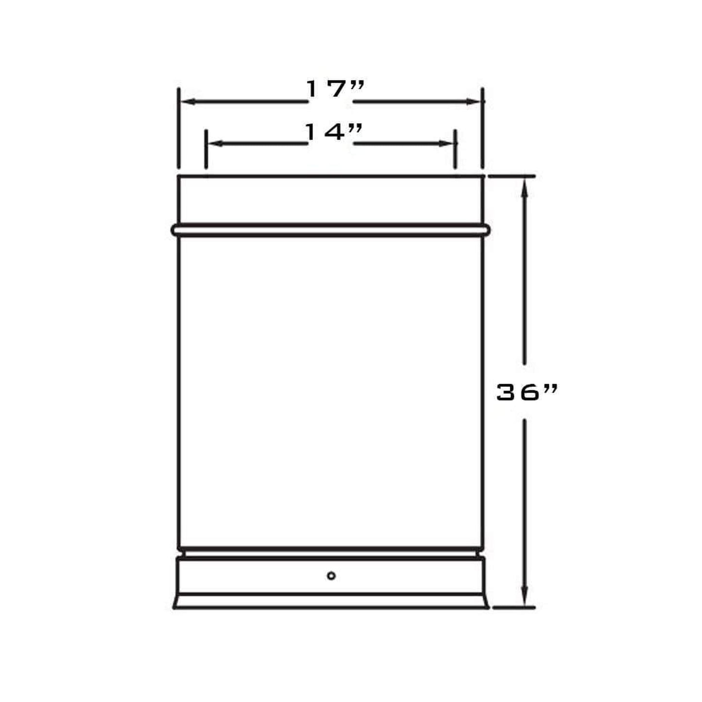 Metal-Fab Air-Cooled Temp/Guard 14" x 36" Galvanized Chimney Length Pipe