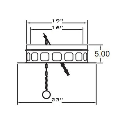 Metal-Fab Air-Cooled Temp/Guard 16" Diameter Anchor Plate With Damper
