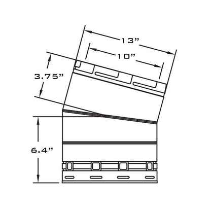 Metal-Fab All-Fuel Temp/Guard 10" x 15 Degree Galvanized Elbow
