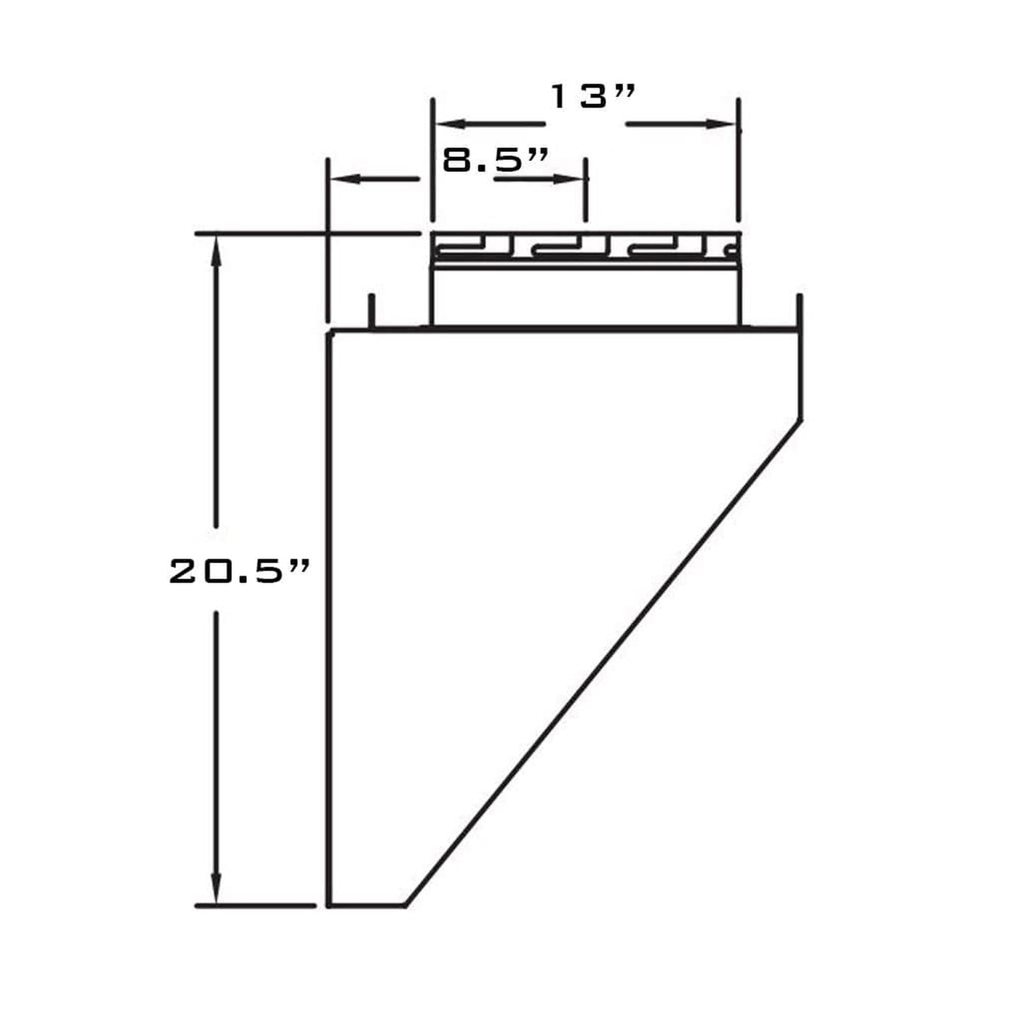 Metal-Fab All-Fuel Temp/Guard 10" x 20" Fixed Wall Support/Adapter