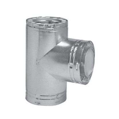 Metal-Fab All-Fuel Temp/Guard 10" x 21" Galvanized Insulated Tee With Tee Cap