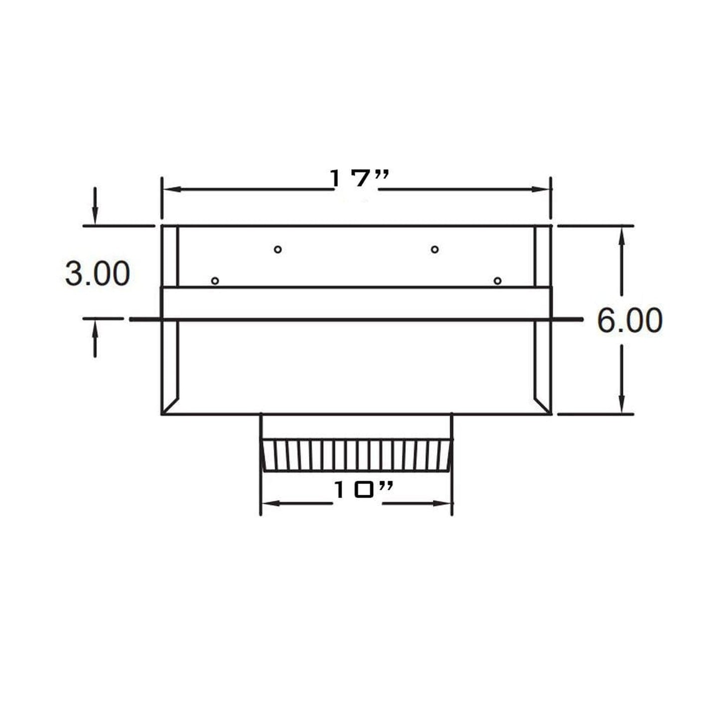 Metal-Fab All-Fuel Temp/Guard 10TGCSP Black Ceiling Support