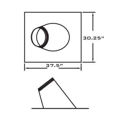 Metal-Fab All-Fuel Temp/Guard 12" 6/12 to 10/12 Pitched Roof Flashing