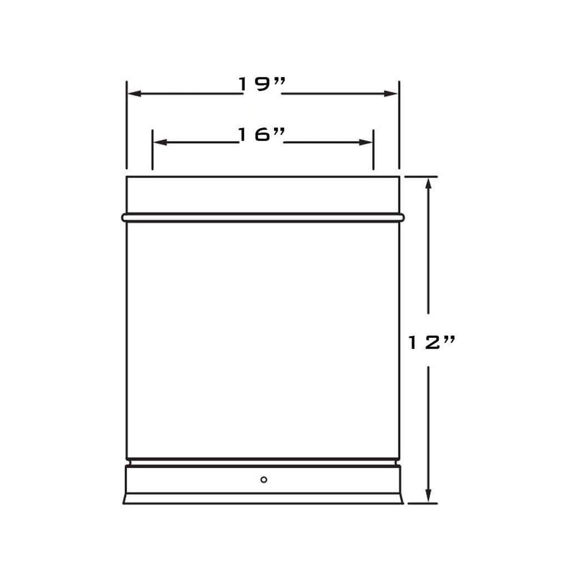 Metal-Fab All-Fuel Temp/Guard 16" x 12" Galvanized Chimney Length Pipe