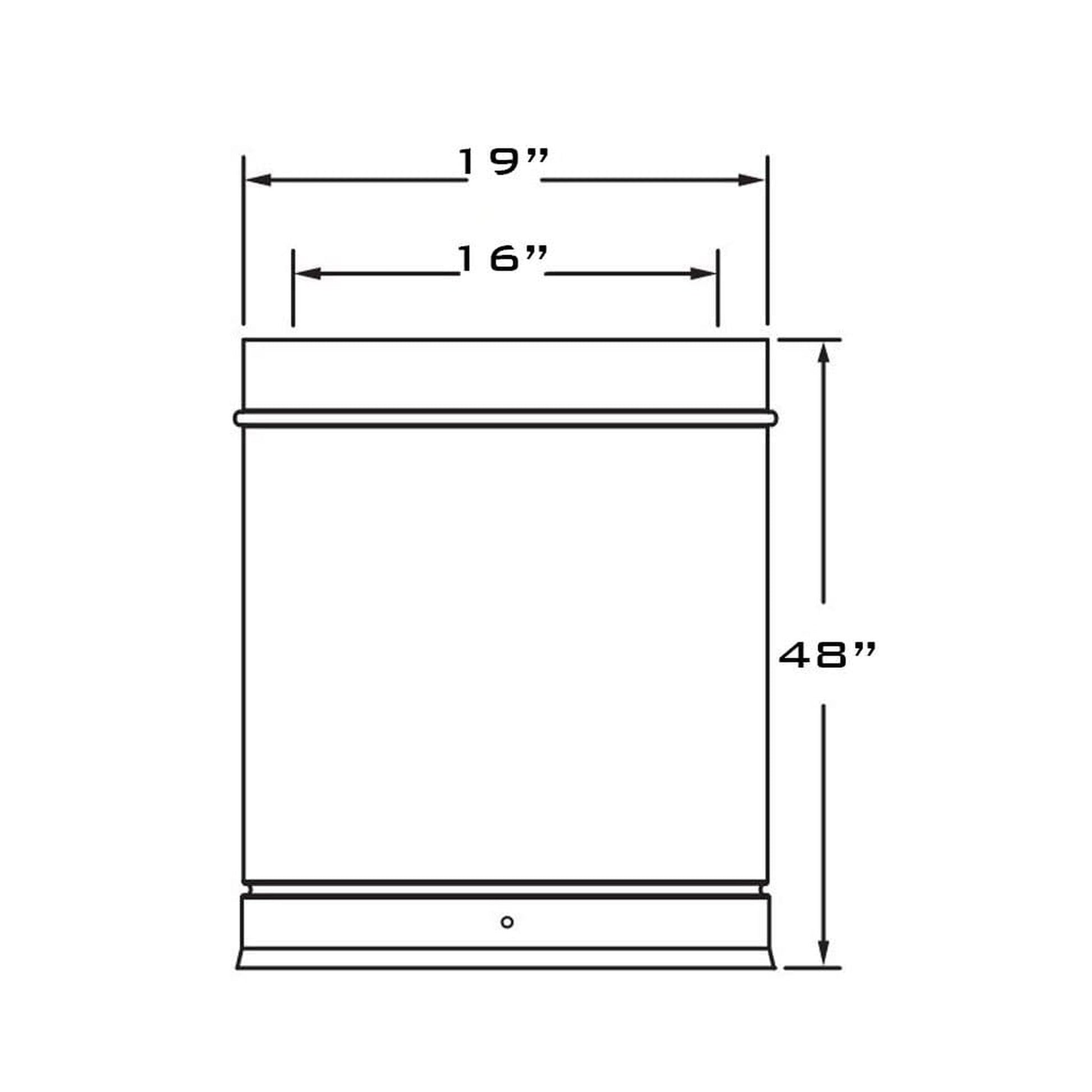 Metal-Fab All-Fuel Temp/Guard 16" x 48" Galvanized Chimney Length Pipe