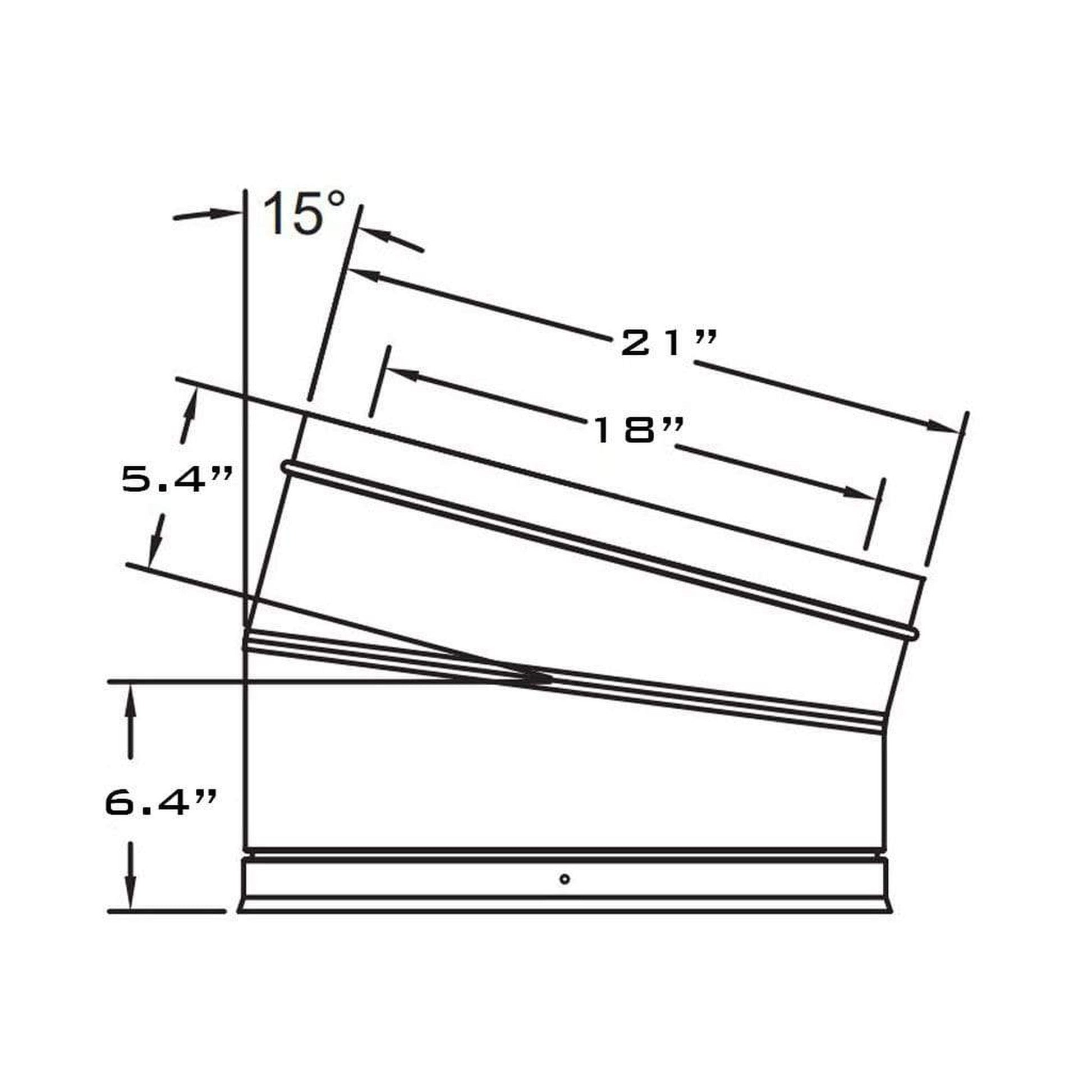 Metal-Fab All-Fuel Temp/Guard 18" x 15 Degree Aluminum Elbow