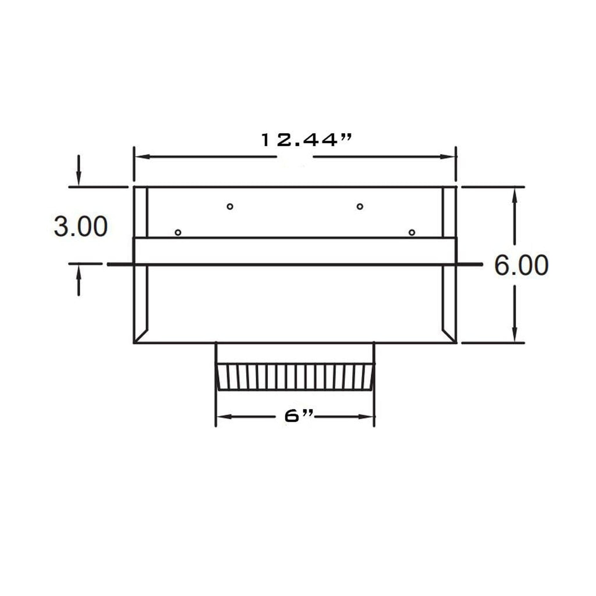 Metal-Fab All-Fuel Temp/Guard 6TGCSP Black Ceiling Support