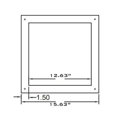 Metal-Fab All-Fuel Temp/Guard 6TGCST Black Ceiling Support Trim