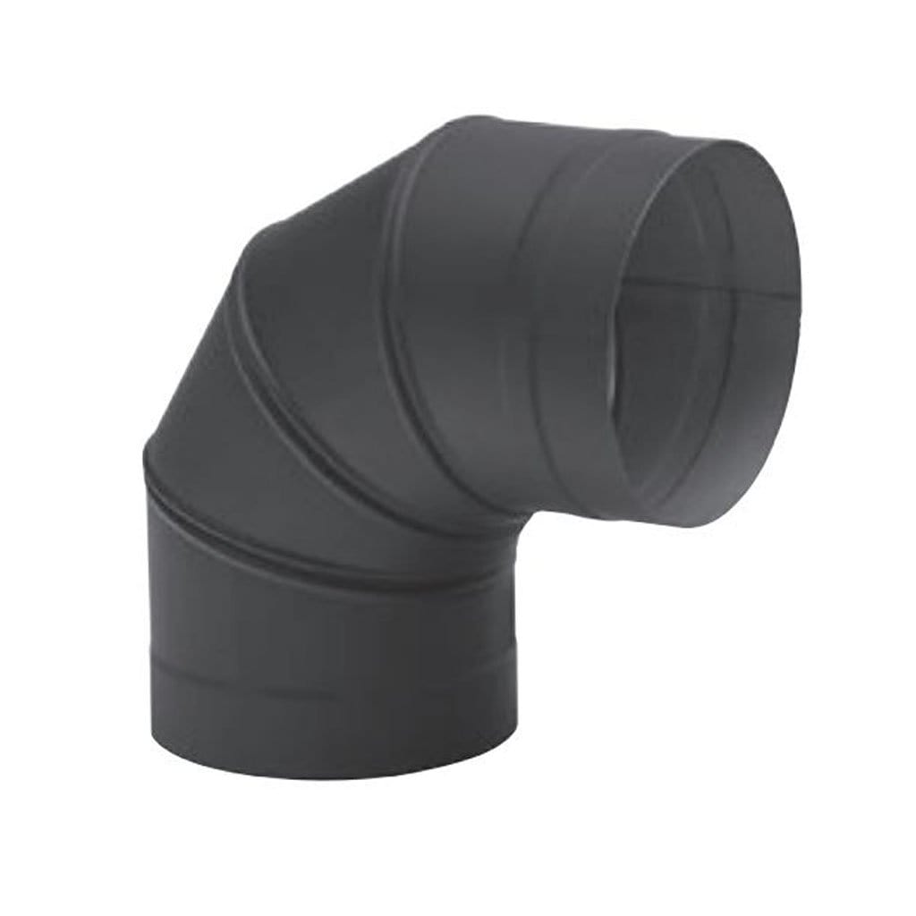 Metal-Fab All-Fuel Temp/Guard 7" x 90 Degree Black Pipe Elbow