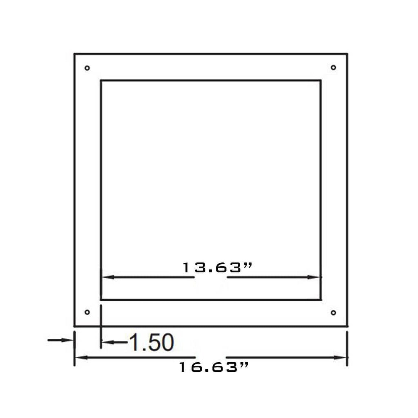 Metal-Fab All-Fuel Temp/Guard 7TGCST Black Ceiling Support Trim