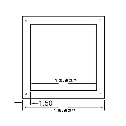 Metal-Fab All-Fuel Temp/Guard 7TGCST Black Ceiling Support Trim