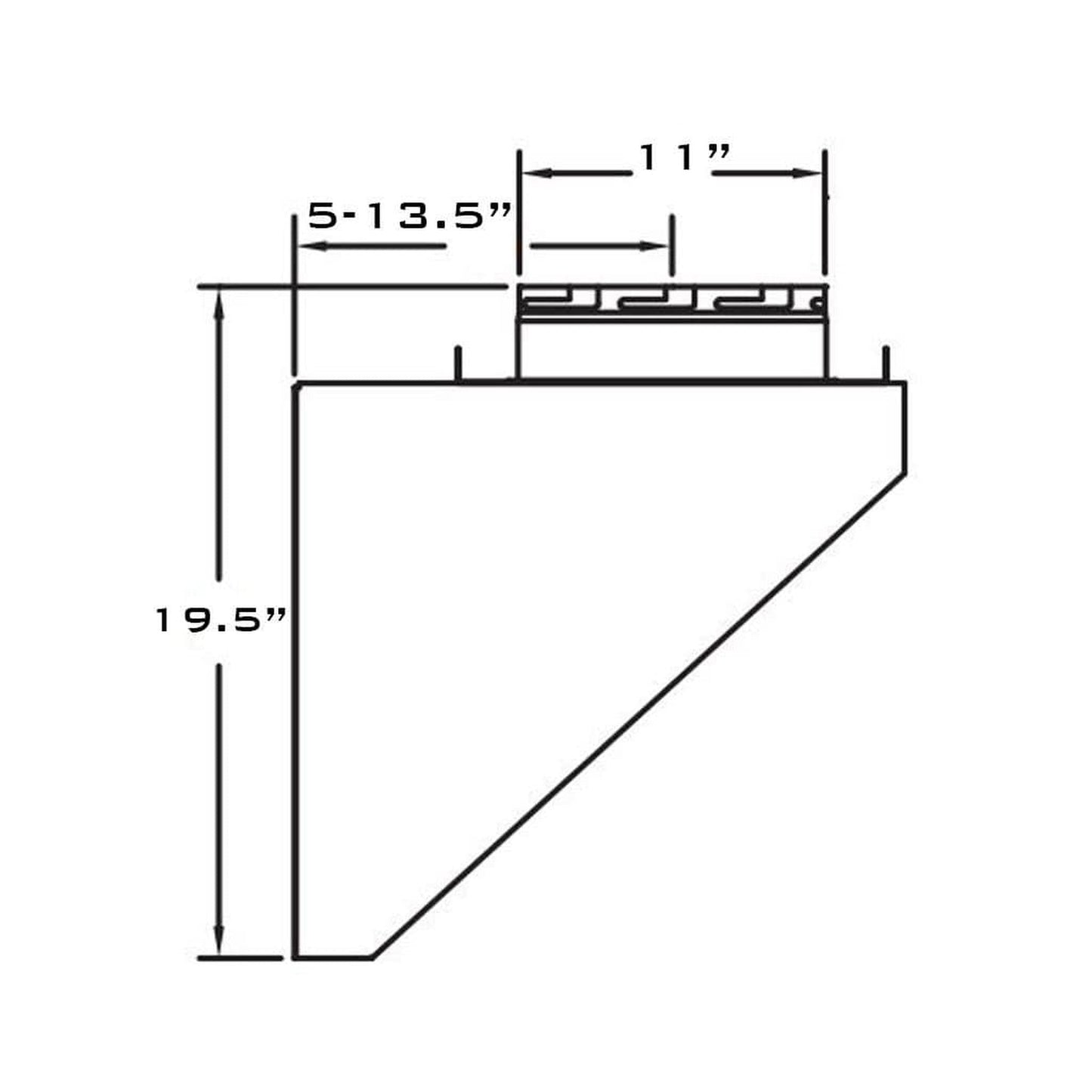 Metal-Fab All-Fuel Temp/Guard 8" Diameter Adjustable Wall Support/Adapter