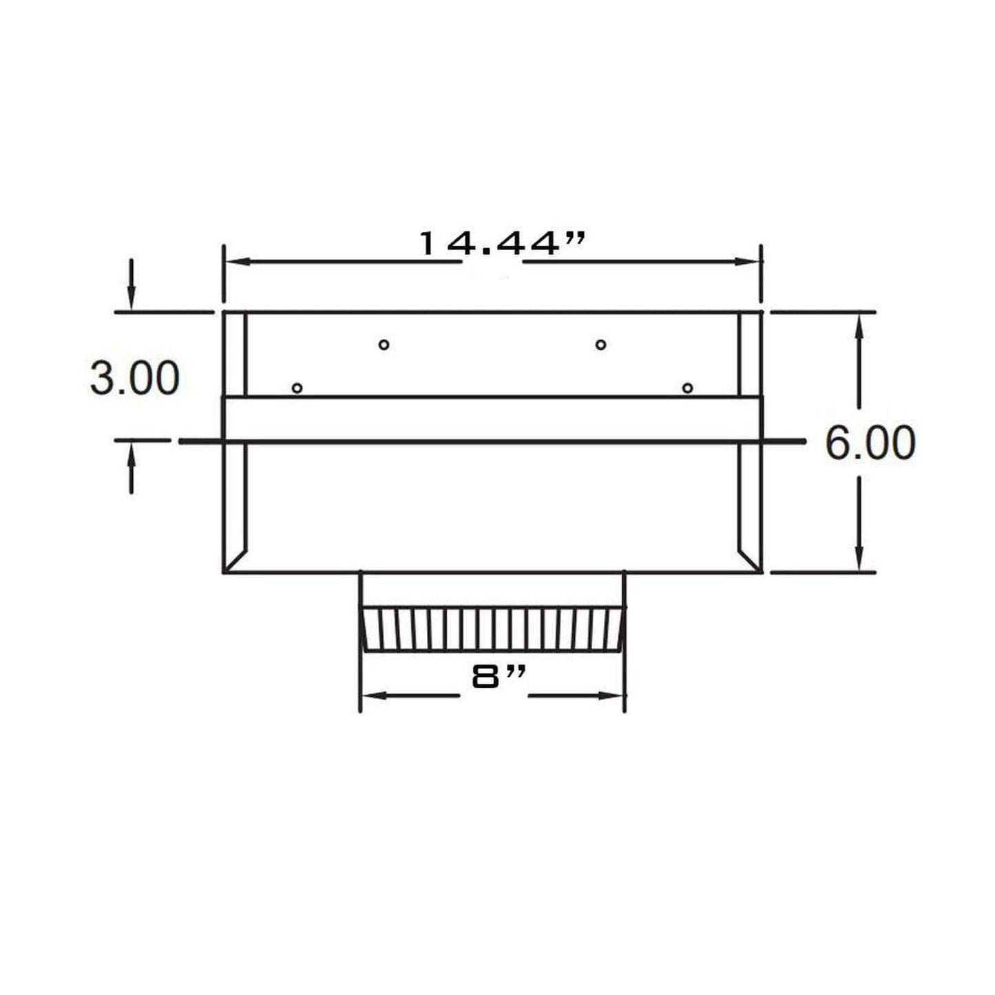 Metal-Fab All-Fuel Temp/Guard 8TGCSP Black Ceiling Support