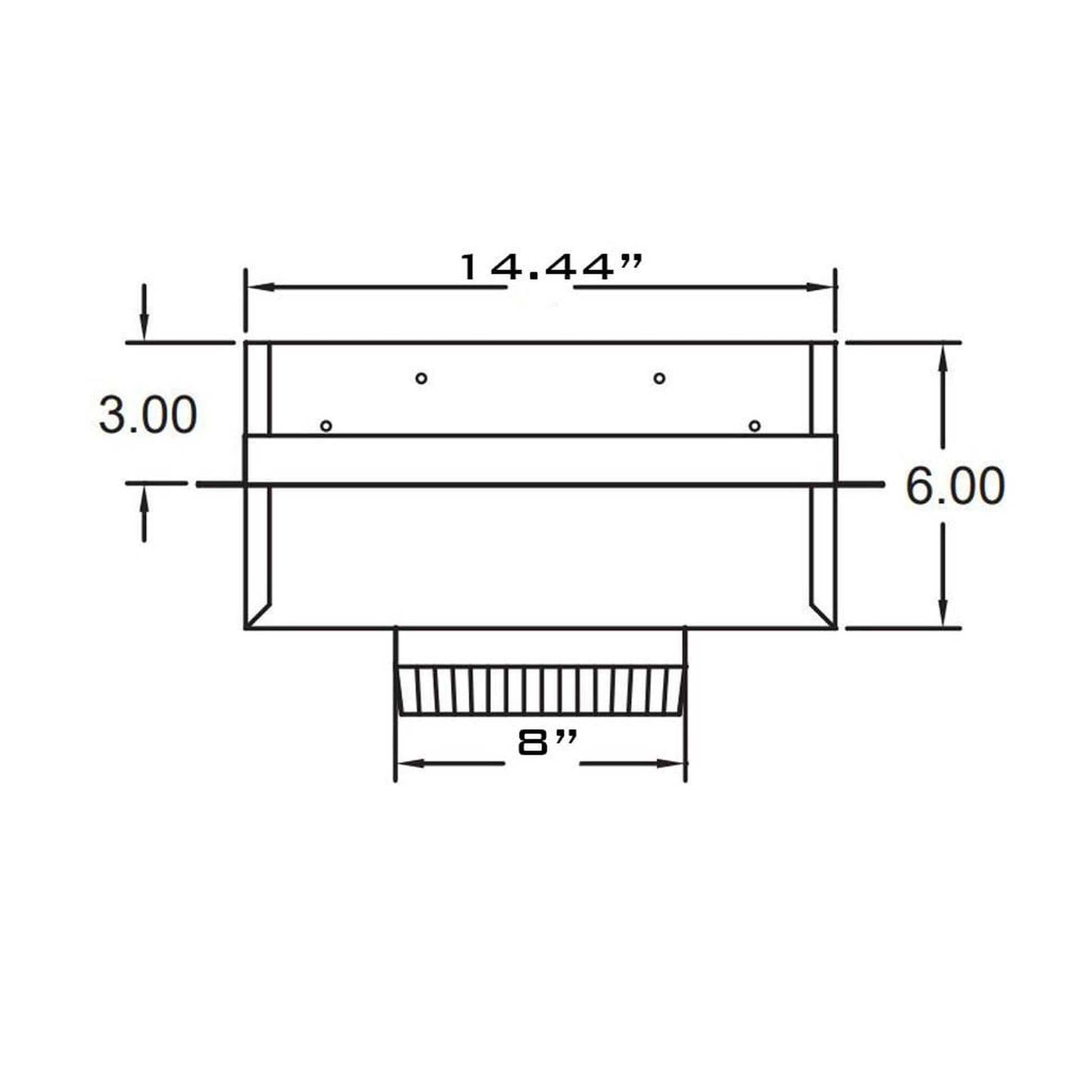 Metal-Fab All-Fuel Temp/Guard 8TGCSP Black Ceiling Support