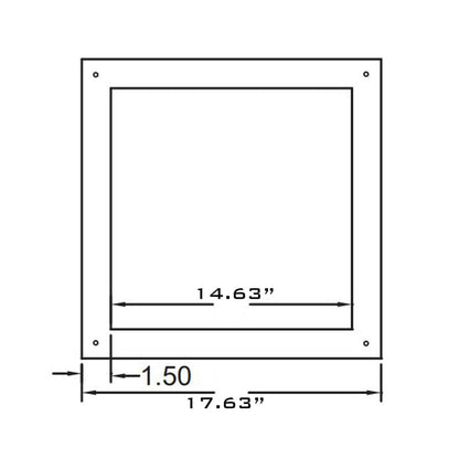 Metal-Fab All-Fuel Temp/Guard 8TGCST Black Ceiling Support Trim