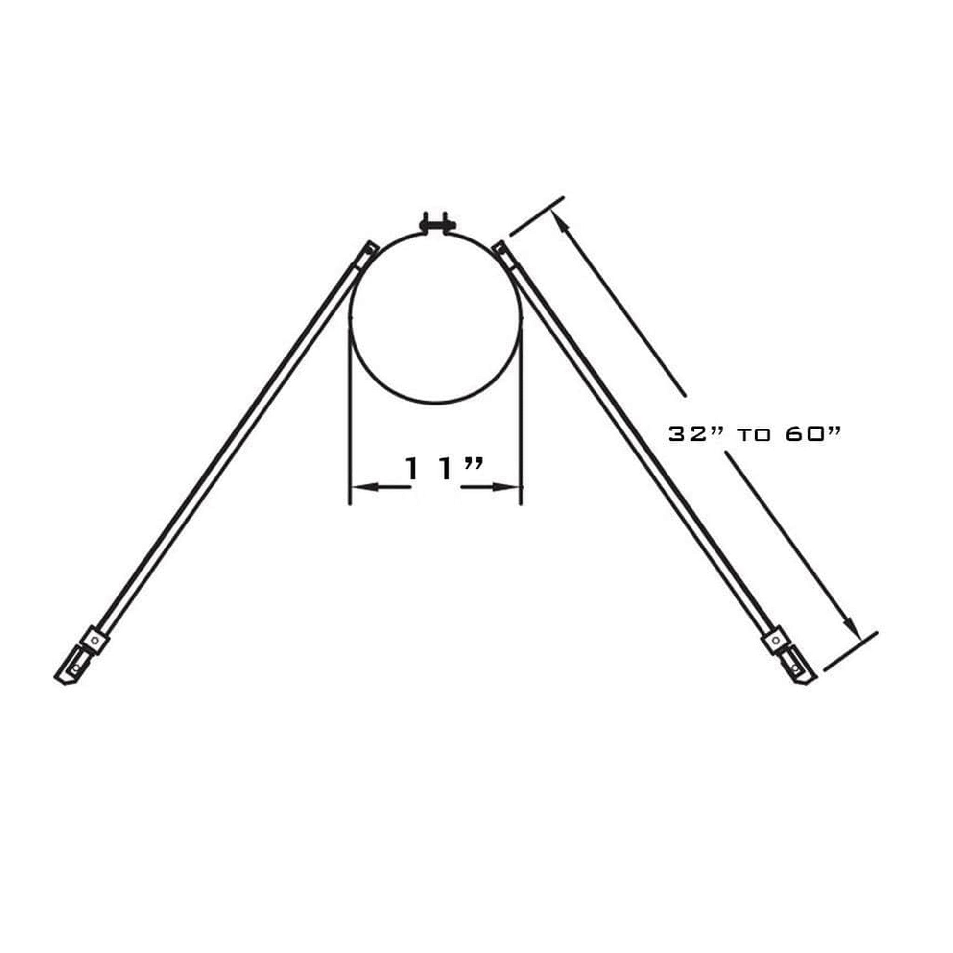 Metal-Fab All-Fuel Temp/Guard 8TGRB Roof Bracket Kit