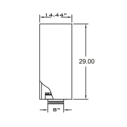 Metal-Fab All-Fuel Temp/Guard 8TGRS Black Roof Support With Trim