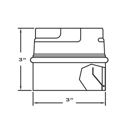 Metal-Fab Biomass Chimney 3" Black Universal Stove Adapter