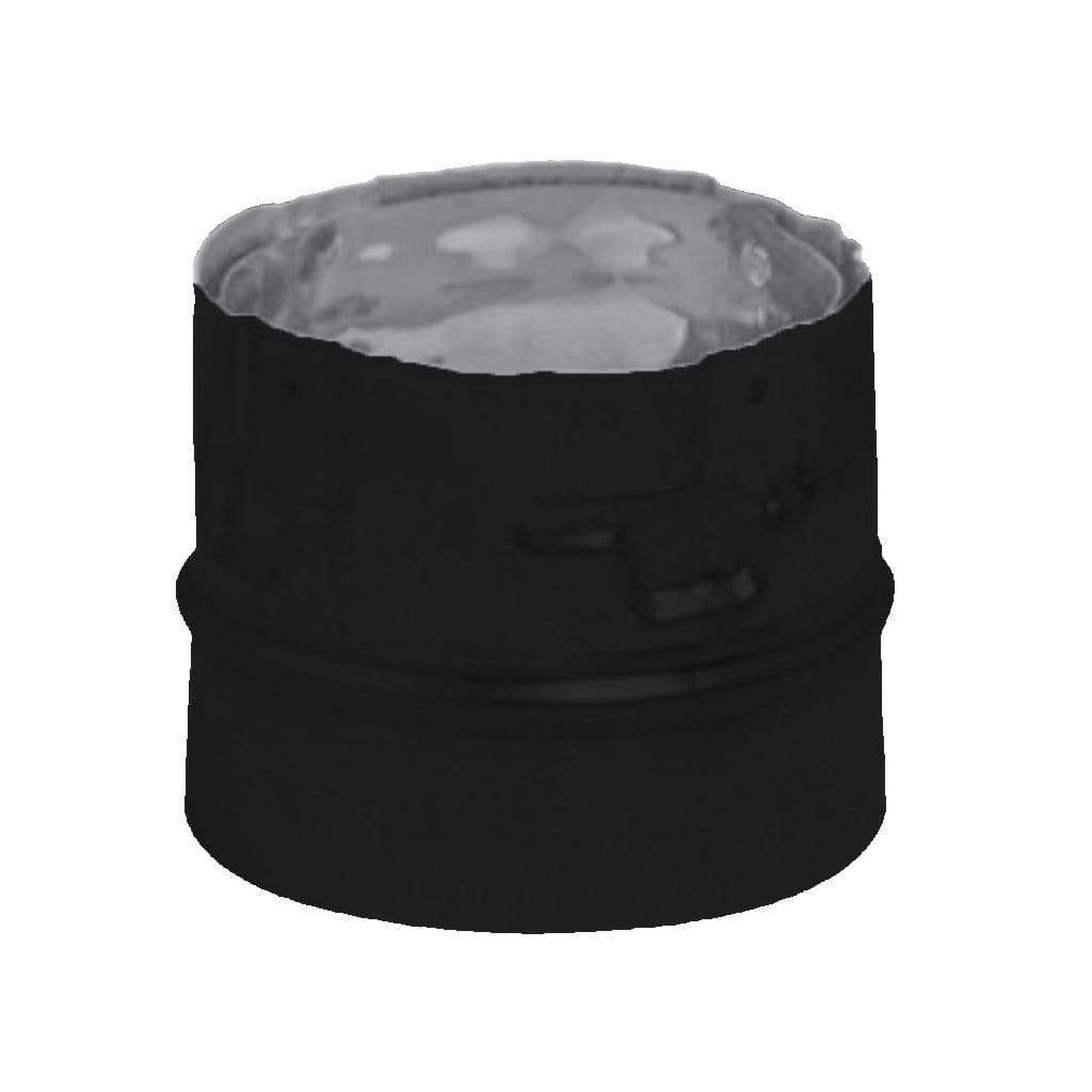 Metal-Fab Biomass Chimney 3" Black Universal Stove Adapter
