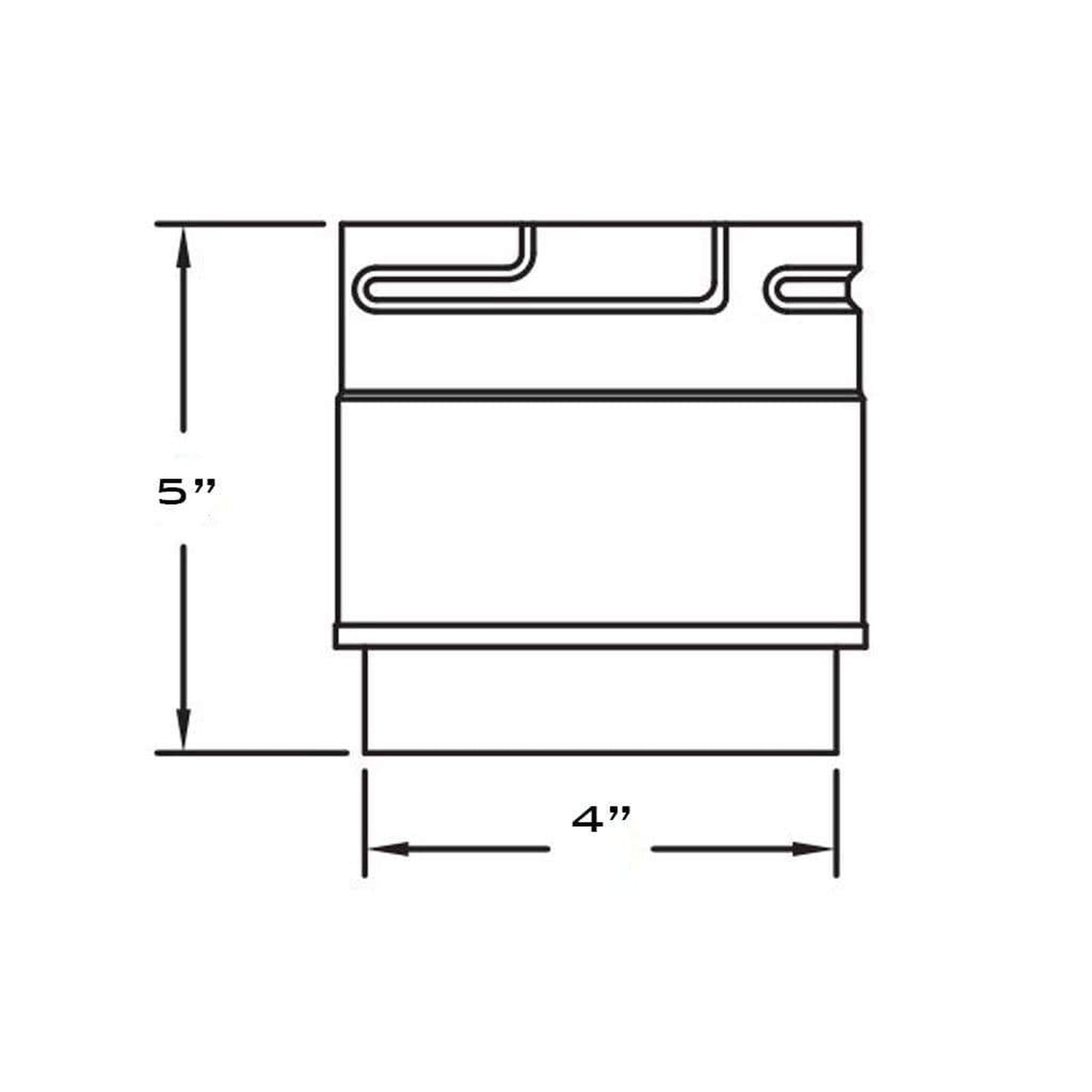Metal-Fab Biomass Chimney 4" Black Standard Stove Adapter