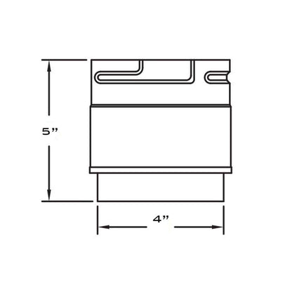 Metal-Fab Biomass Chimney 4" Black Standard Stove Adapter