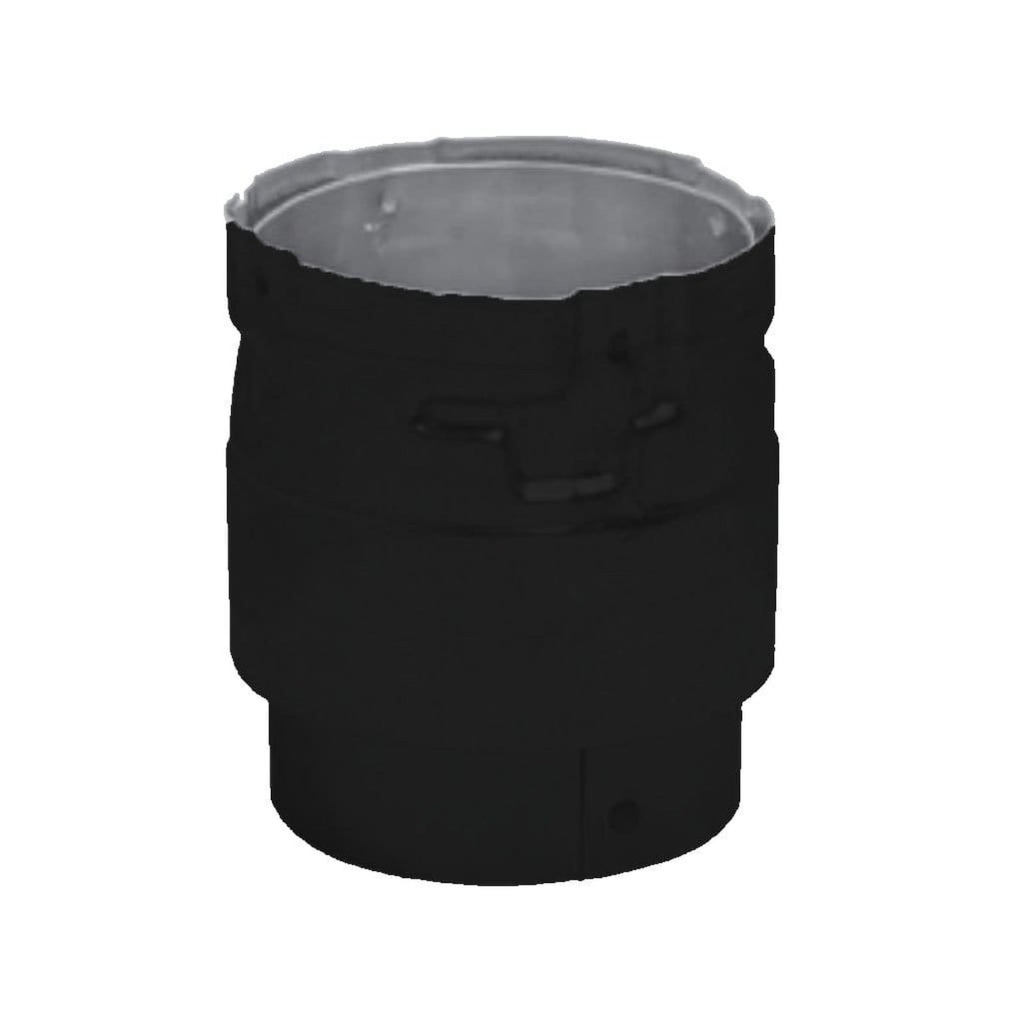 Metal-Fab Biomass Chimney 4" Black Standard Stove Adapter