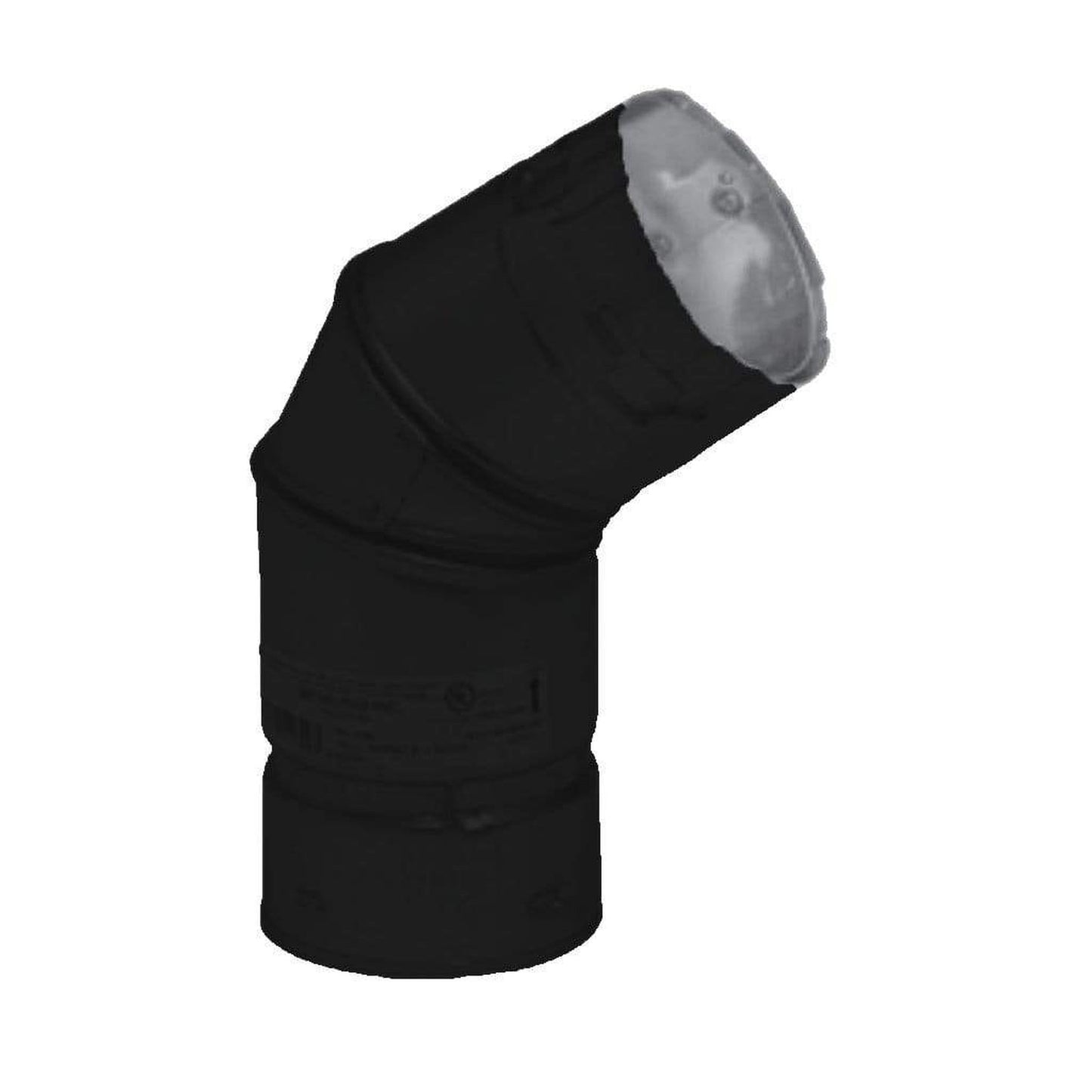 Metal-Fab Biomass Chimney 4" x 45 Degree Black Elbow Pipe