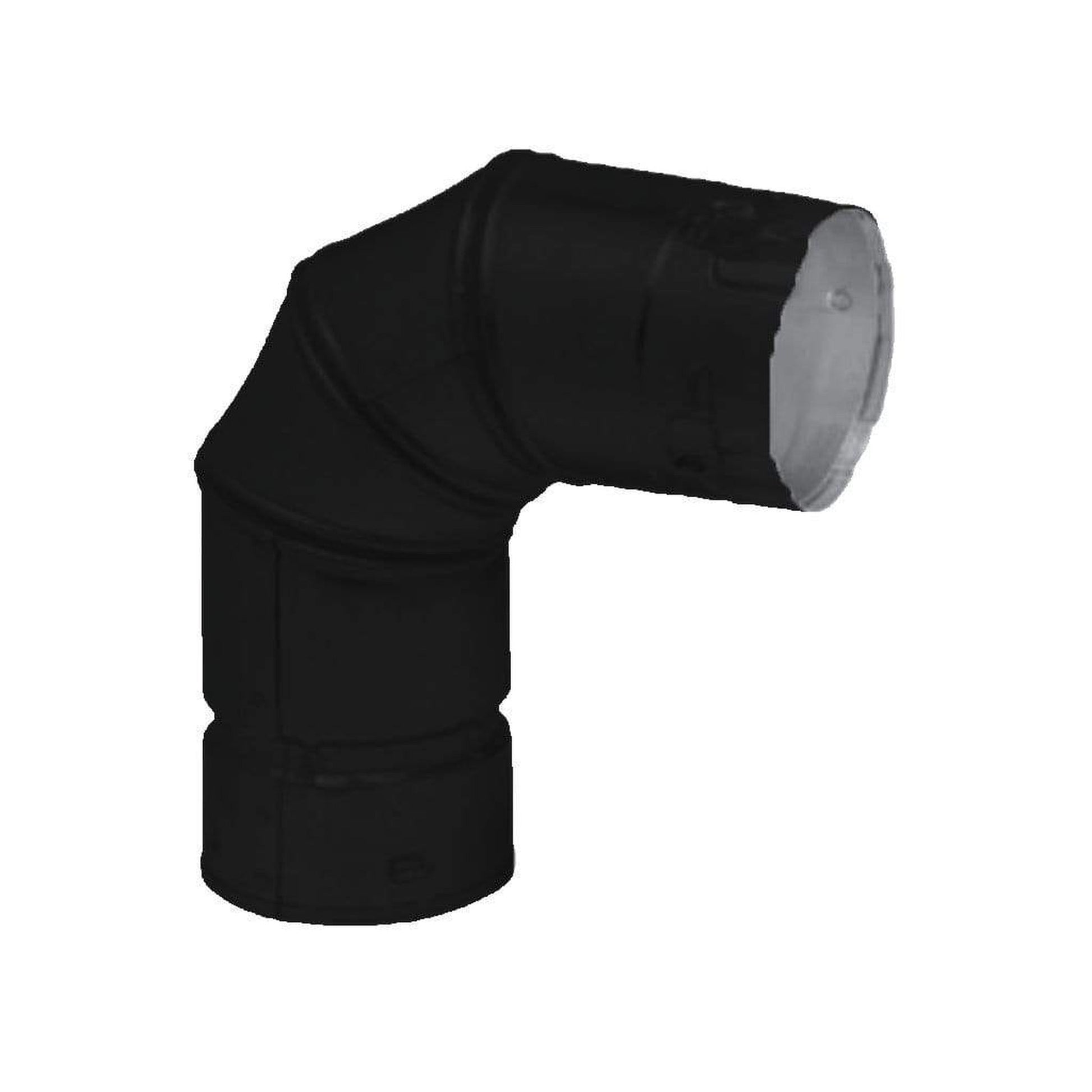 Metal-Fab Biomass Chimney 4" x 90 Degree Black Elbow Pipe