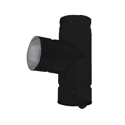 Metal-Fab Biomass Chimney 5" Black Standard Tee With Pull-Off Cap