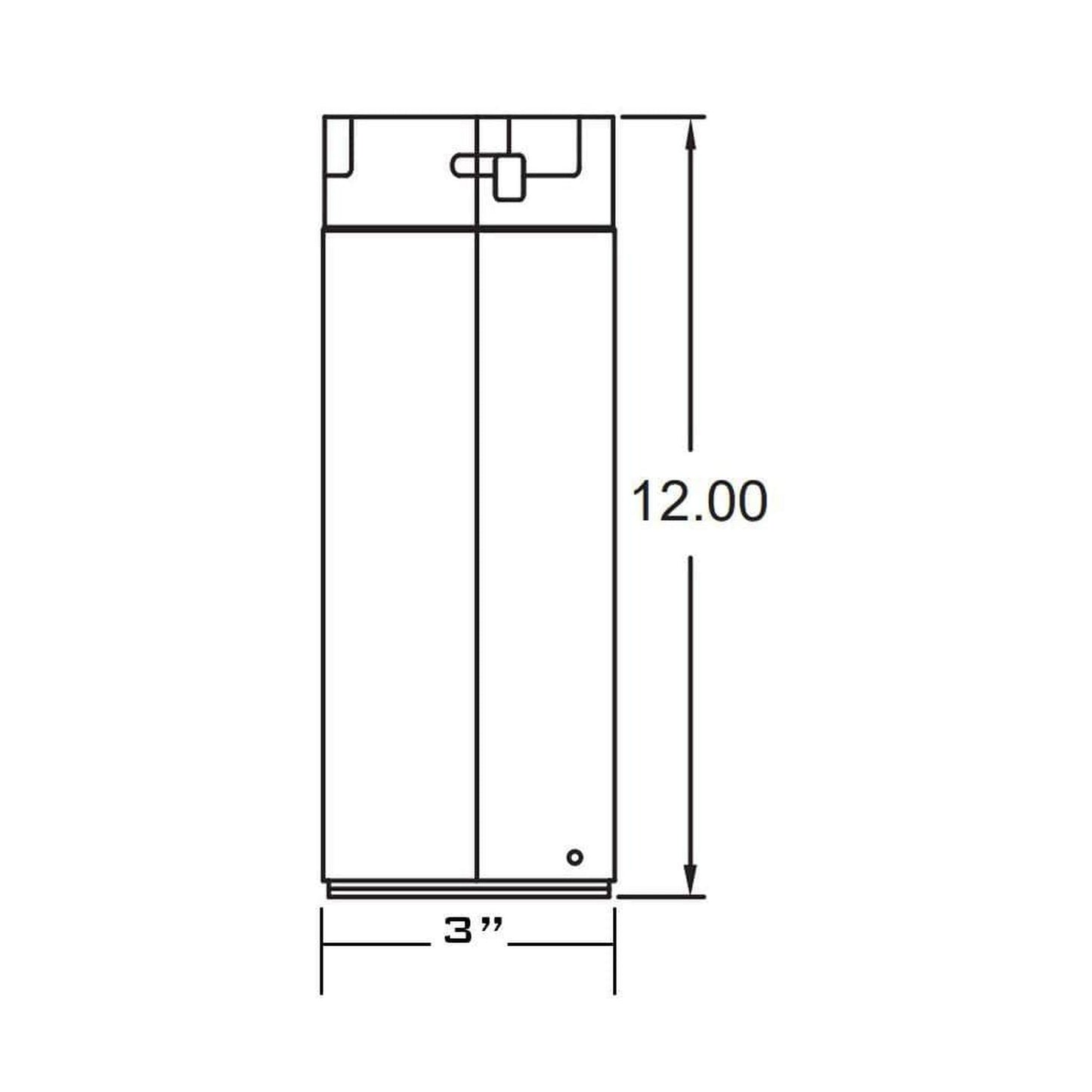 Metal-Fab Biomass Chimney Type-L Vent 3" x 12" Black Adjustable Pipe Length