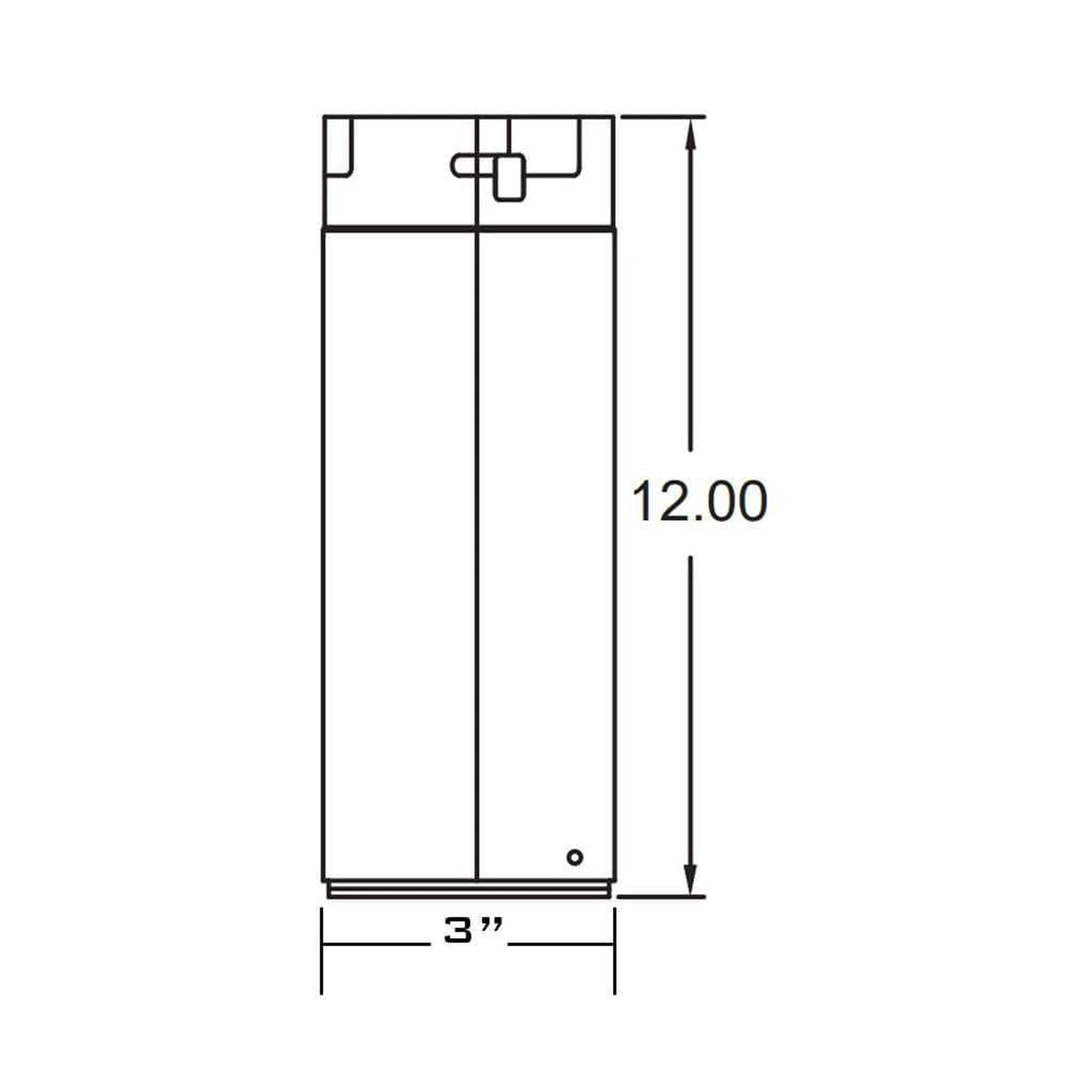 Metal-Fab Biomass Chimney Type-L Vent 3" x 12" Black Adjustable Pipe Length