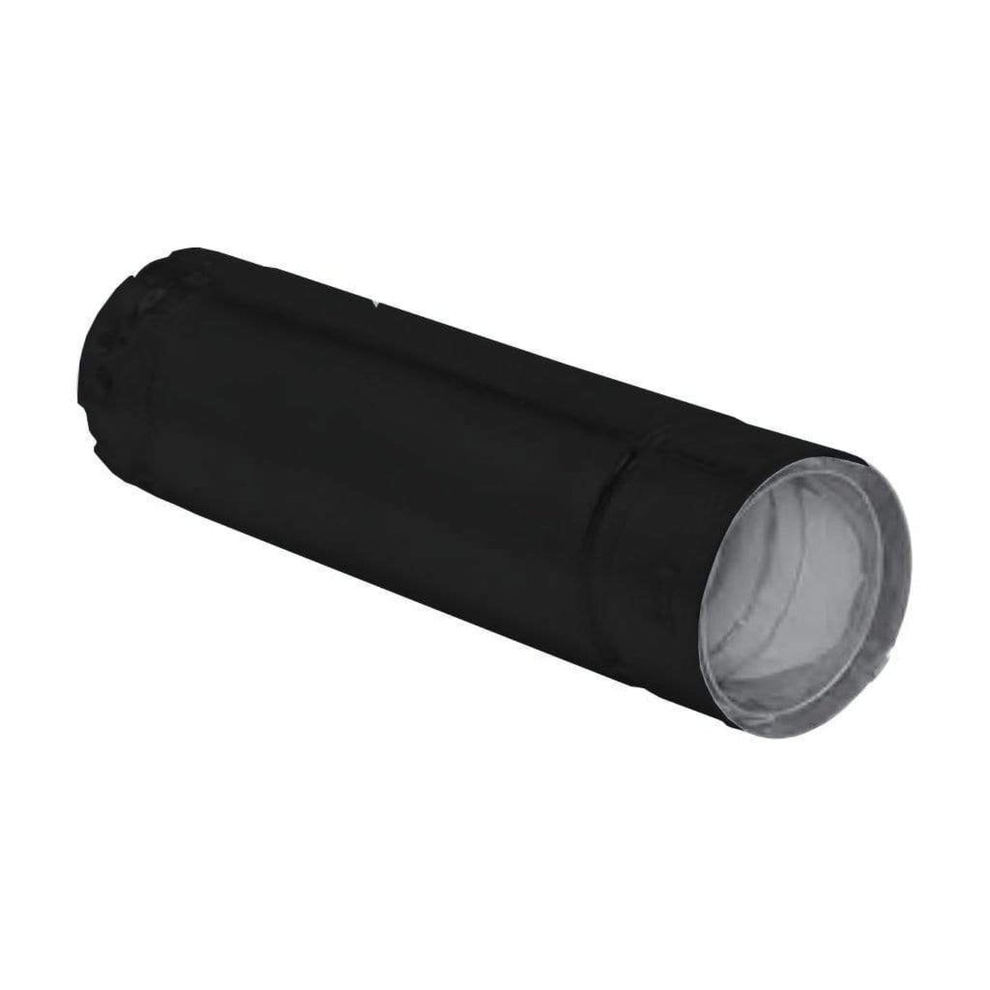 Metal-Fab Biomass Chimney Type-L Vent 4" x 12" Black Rigid Pipe Length