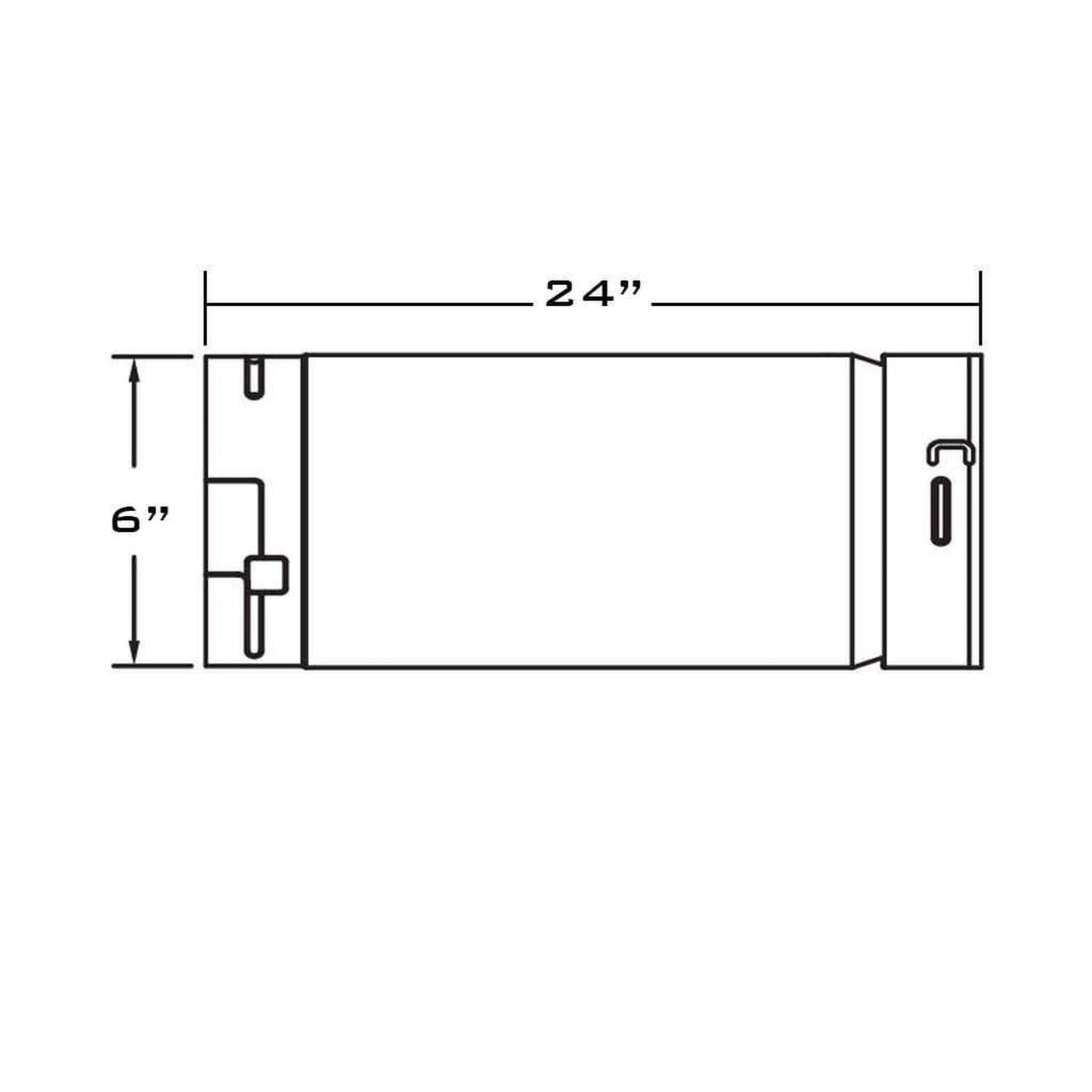Metal-Fab Biomass Chimney Type-L Vent 6" x 24" Black Rigid Pipe Length