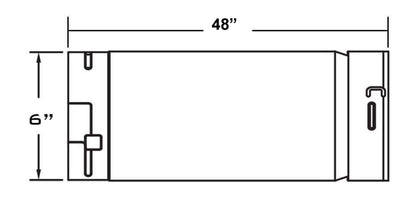 Metal-Fab Biomass Chimney Type-L Vent 6" x 48" Black Rigid Pipe Length
