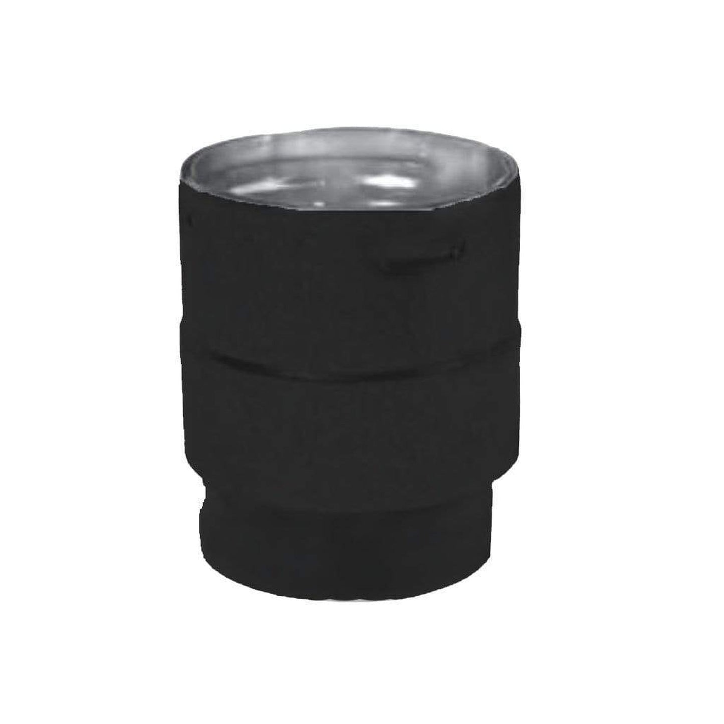 Metal-Fab Premium Biomass 3" Black Standard Stove Adapter