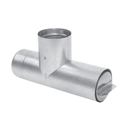 Metal-Fab Premium Biomass 3" Diameter Horizontal Tee With Twisted Off Tee Cap